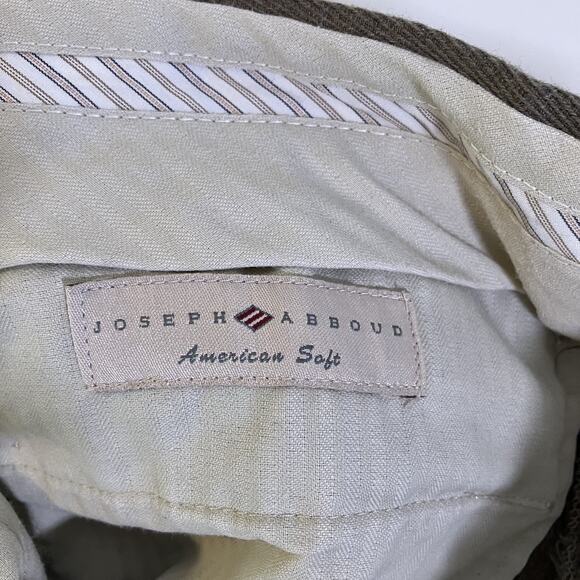 Joseph Abboud Pants Mens 33R Brown Wool American Soft Nordstrom Made USA Dress - Picture 3 of 16